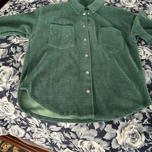 Forever 21 Green Button Down Shirt